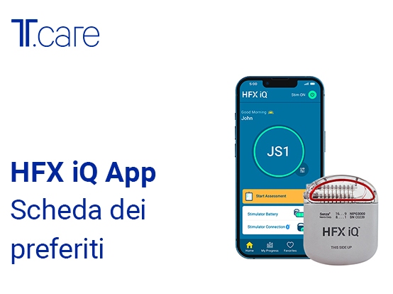 HFX App: Utilizzo della scheda dei preferiti
