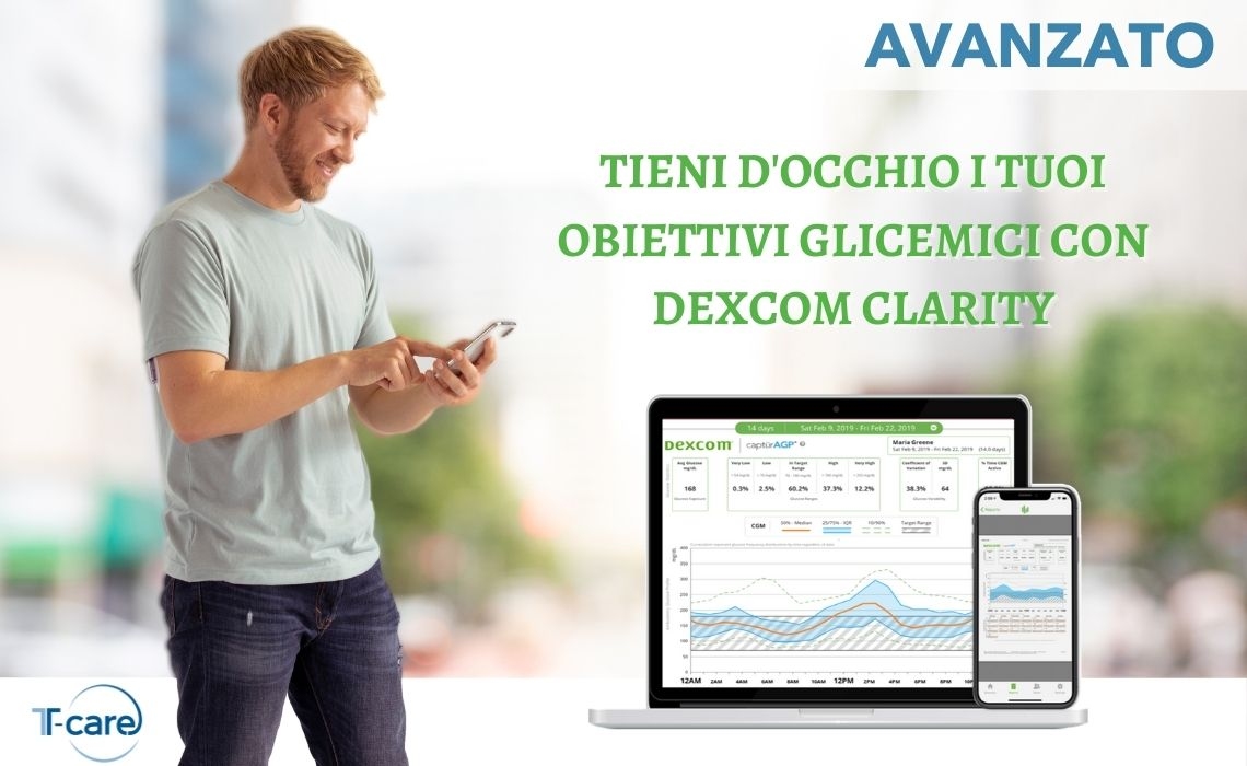 Tieni d'occhio i tuoi obiettivi glicemici con Dexcom Clarity