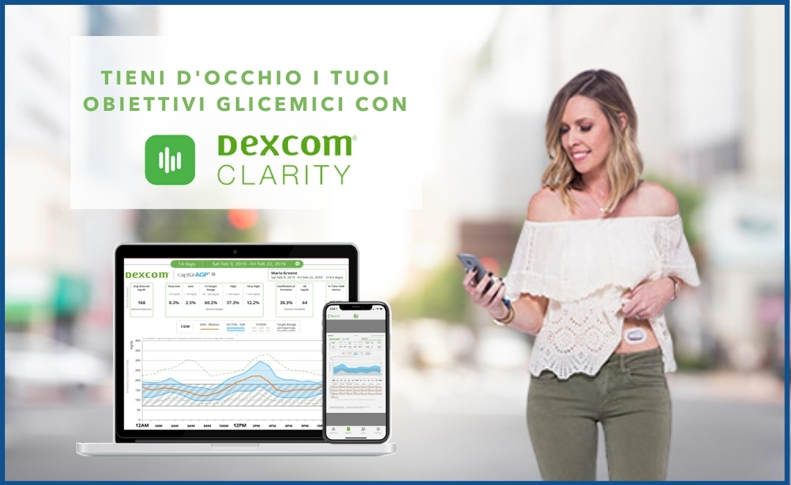 Tieni d'occhio i tuoi obiettivi glicemici con Dexcom Clarity